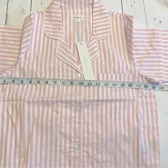NWT Bed Head Pajamas Striped Cotton Shorty Pajama Set. Brand New! Pink & White - Picture 5 of 10
